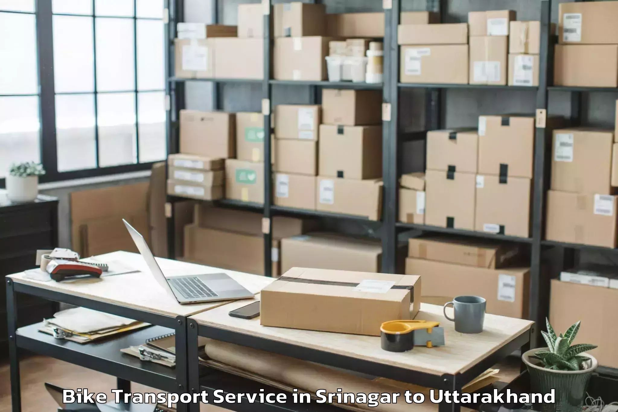 Get Srinagar to Uttarakhand Sanskrit Universit Bike Transport